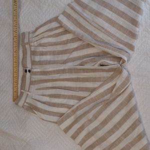 H&M Linen Striped Pants